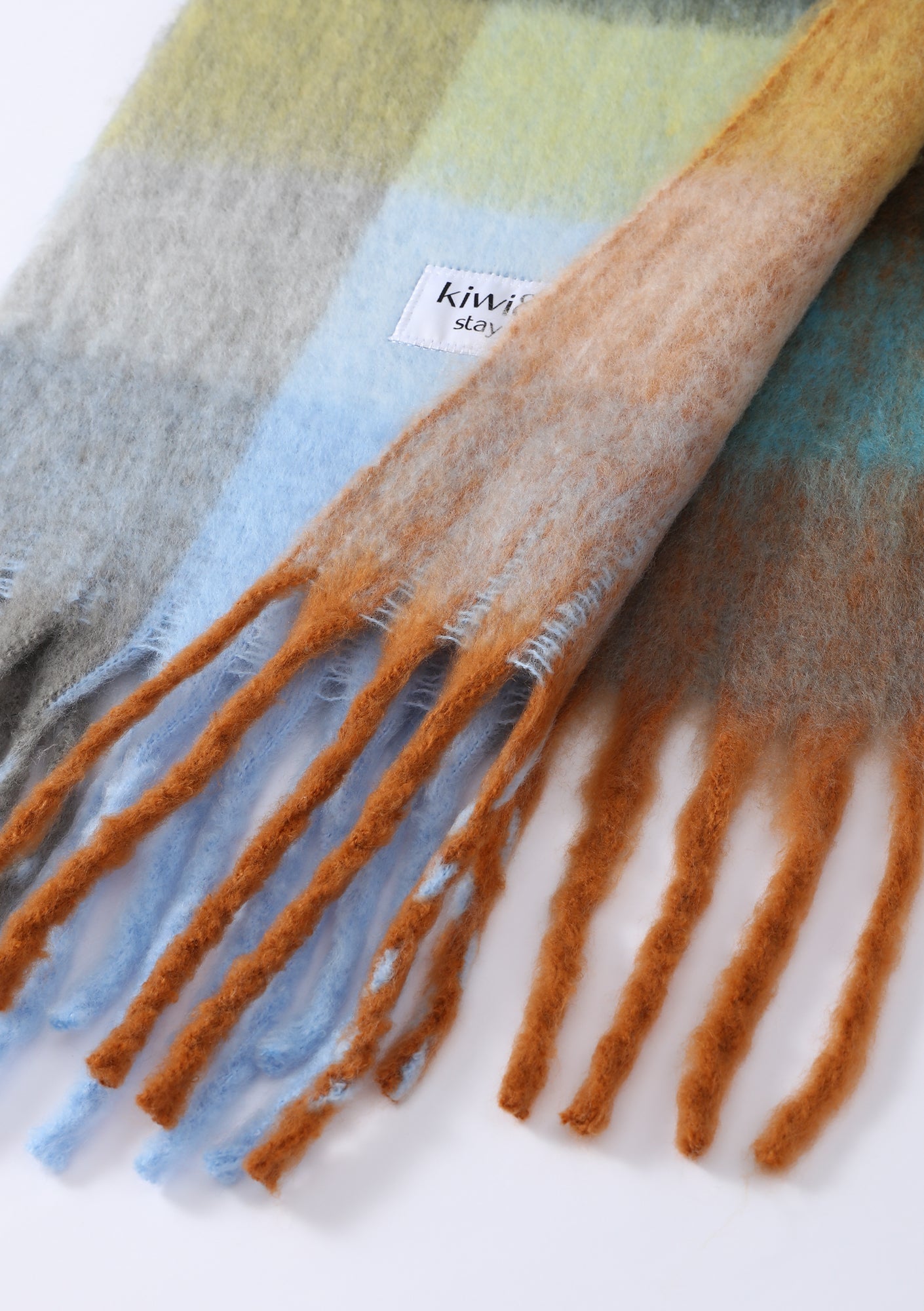 Soft Winter Scarf Blue Chocolate Brown Warm Neck Wrap Fashion Shawl Elegant Cozy Accessories For Women Cold Weather Gift