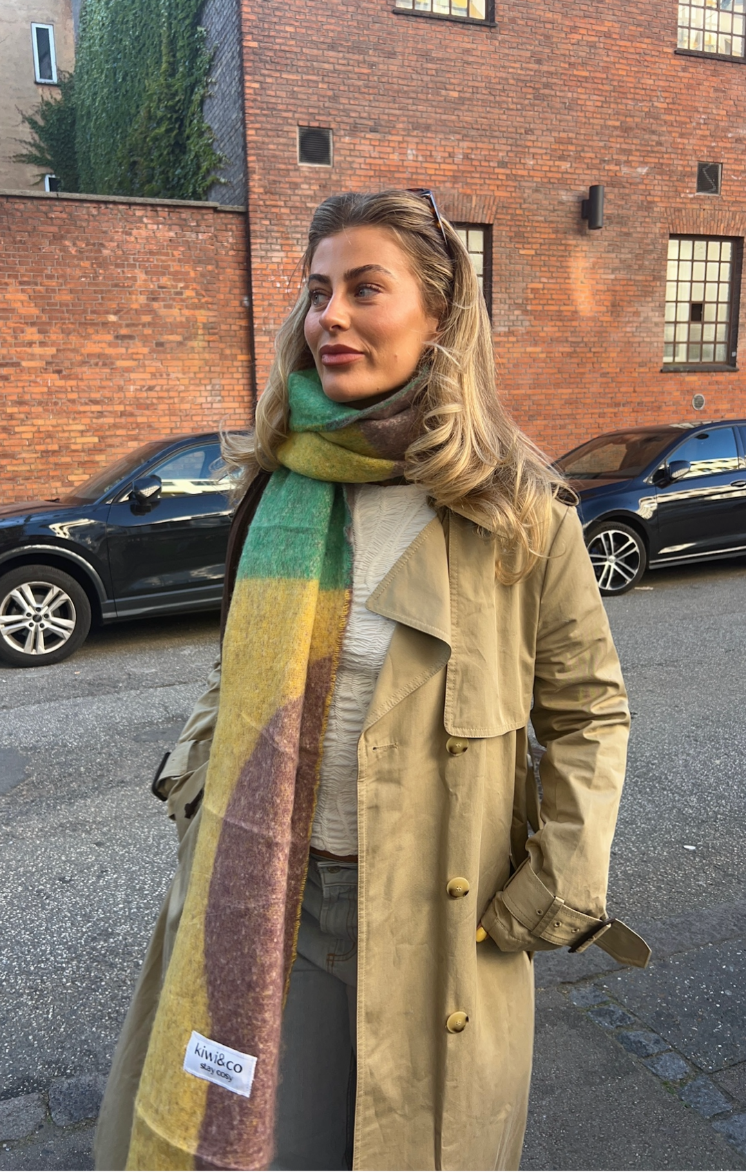 Kiwi Crush Scarf Vibrant Green Soft Lightweight Fashion Wrap Elegant Summer Shawl Versatile Neck Accessory For Women Chic Modern Boutique Style Gift