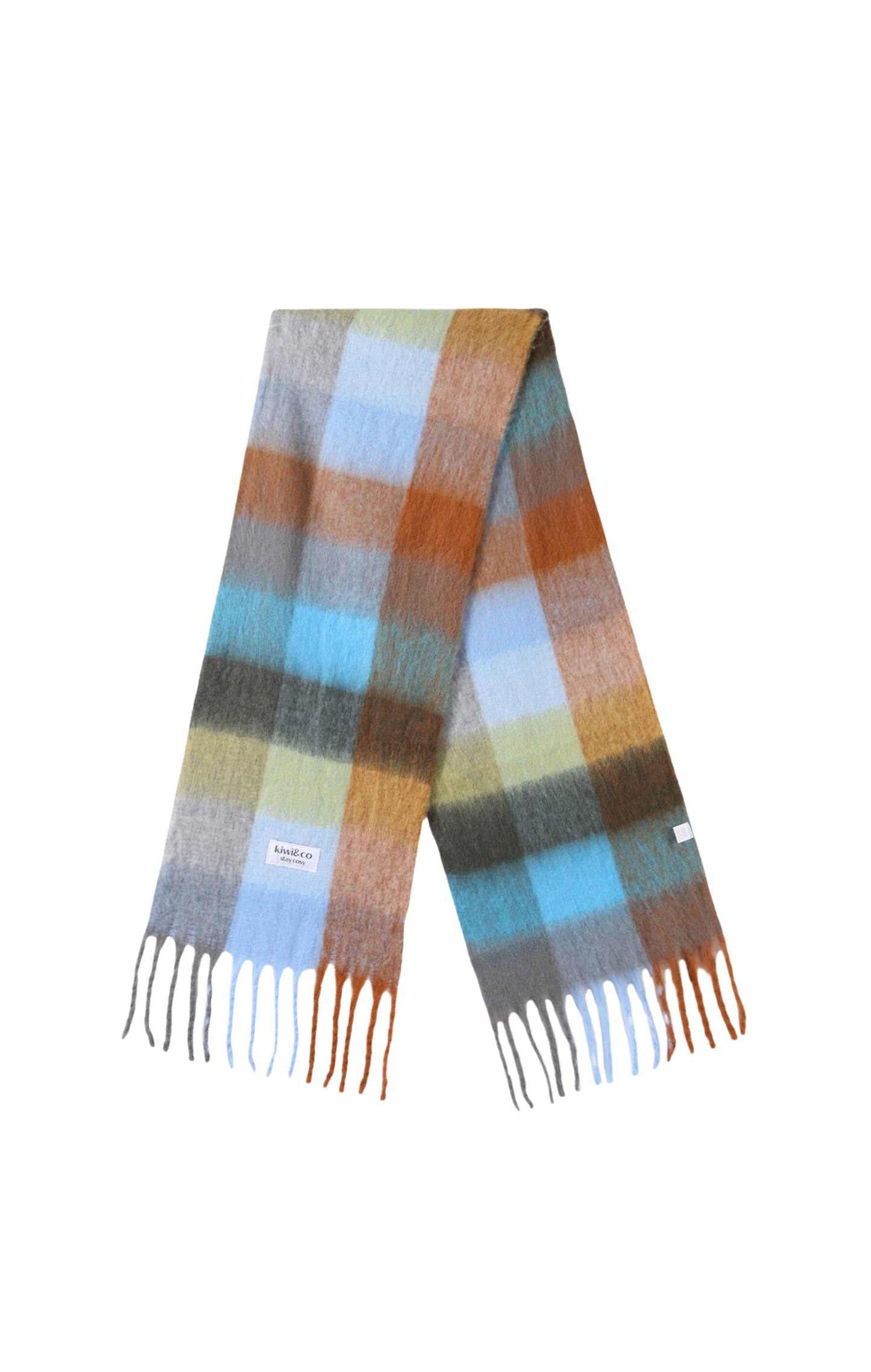 Soft Winter Scarf Blue Chocolate Brown Warm Neck Wrap Fashion Shawl Elegant Cozy Accessories For Women Cold Weather Gift